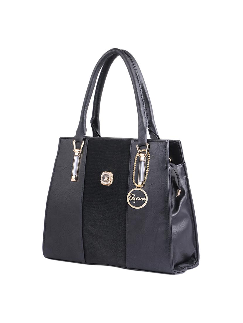 black leatherette (pu) regular handbag - 15311103 - Zoom Image - 4