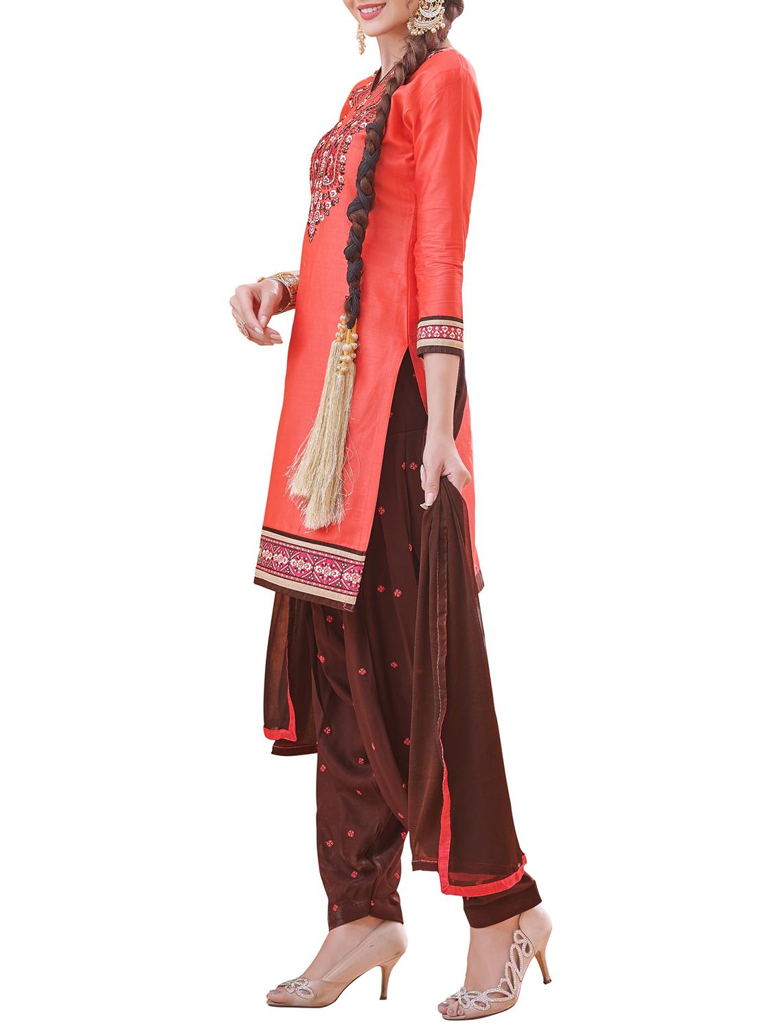 embroidered unstitched patiyala suit - 15311601 - Zoom Image - 2