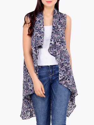 asymmetric sleeveless shrug - 15311852 - Standard Image - 1