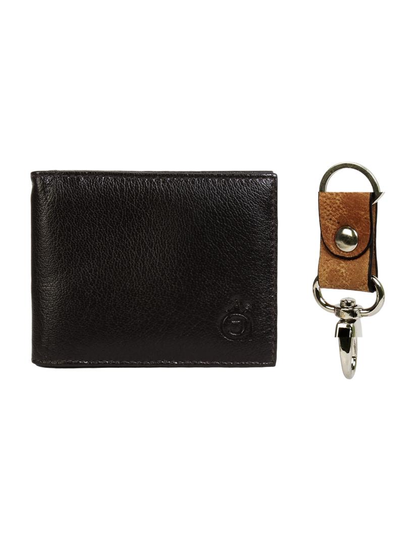 brown leather wallet with key ring - 15312319 - Zoom Image - 1