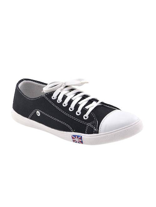 black canvas lace up sneaker - 15312483 - Standard Image - 1