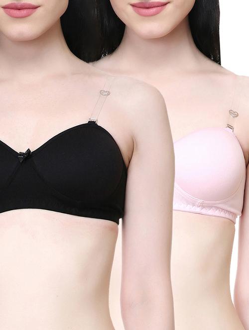set of 2 lightly padded printed bras - 15312693 - Very Small Image - 1