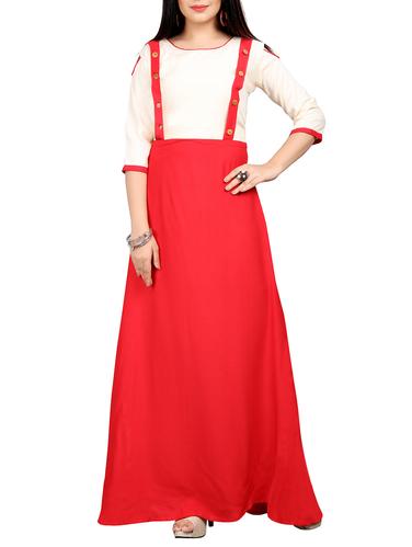 color block flared kurta - 15312748 - Very Small Image - 1