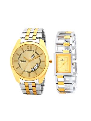 LUBA GOLDEN DAY N DATE, STAINLESS STEEL WATCH FOR COUPLE - 15312756 - Standard Image - 1