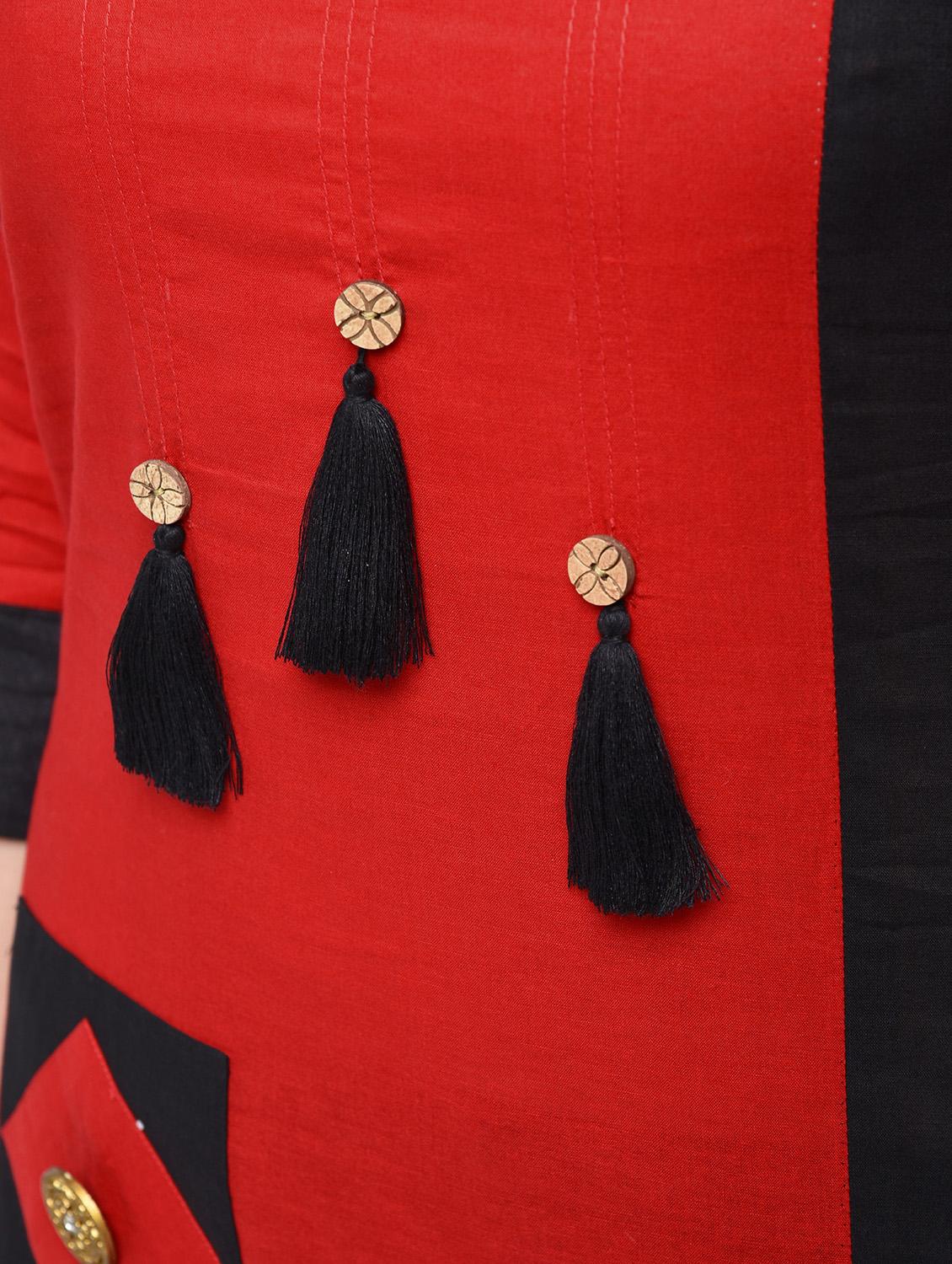color block straight kurta - 15312887 - Zoom Image - 5