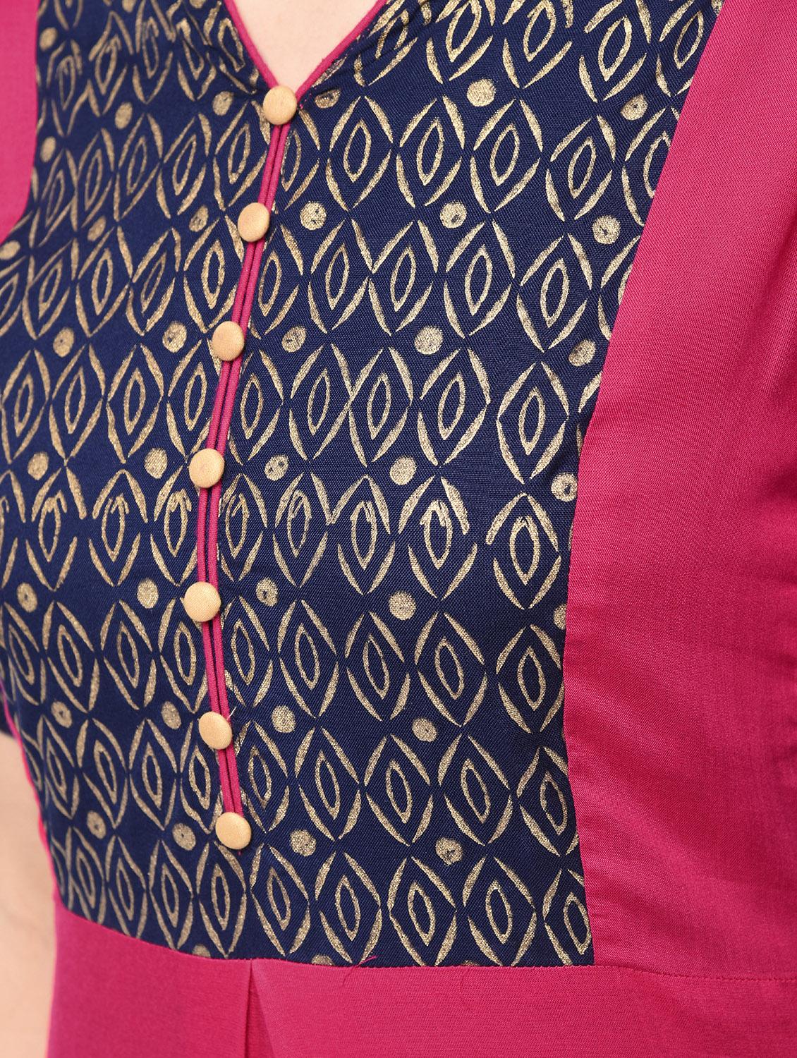 block printed straight kurta - 15312997 - Zoom Image - 5