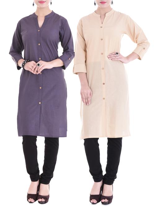 multi colored combos kurta - 15313051 - Standard Image - 1