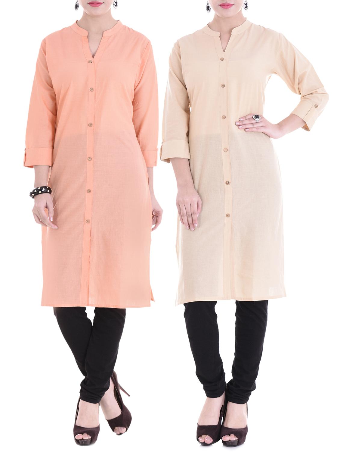 multi colored combos kurta - 15313054 - Zoom Image - 1
