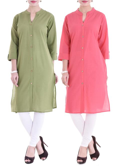 multi colored combos kurta - 15313076 - Standard Image - 1