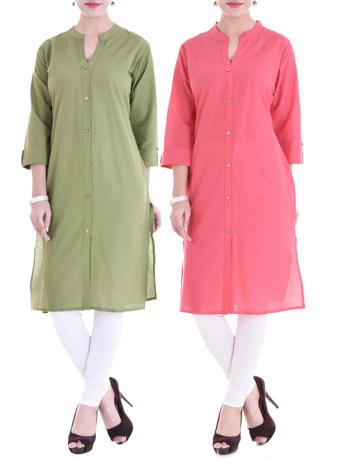 multi colored combos kurta - 15313076 - Zoom Image - 1