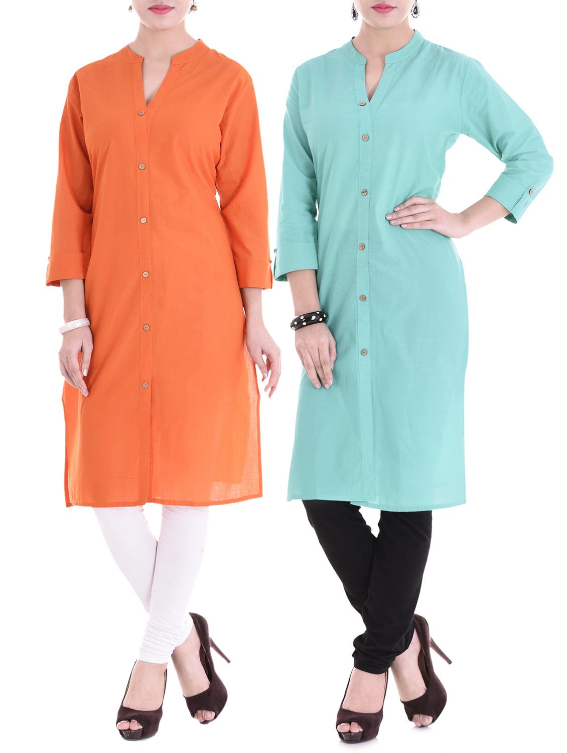 multi colored combos kurta - 15313090 - Zoom Image - 1