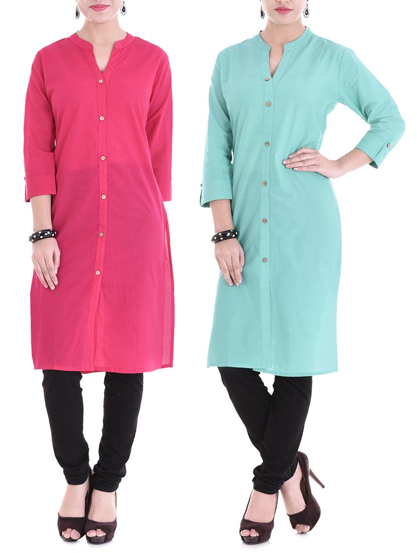 multi colored combos kurta - 15313098 - Zoom Image - 1