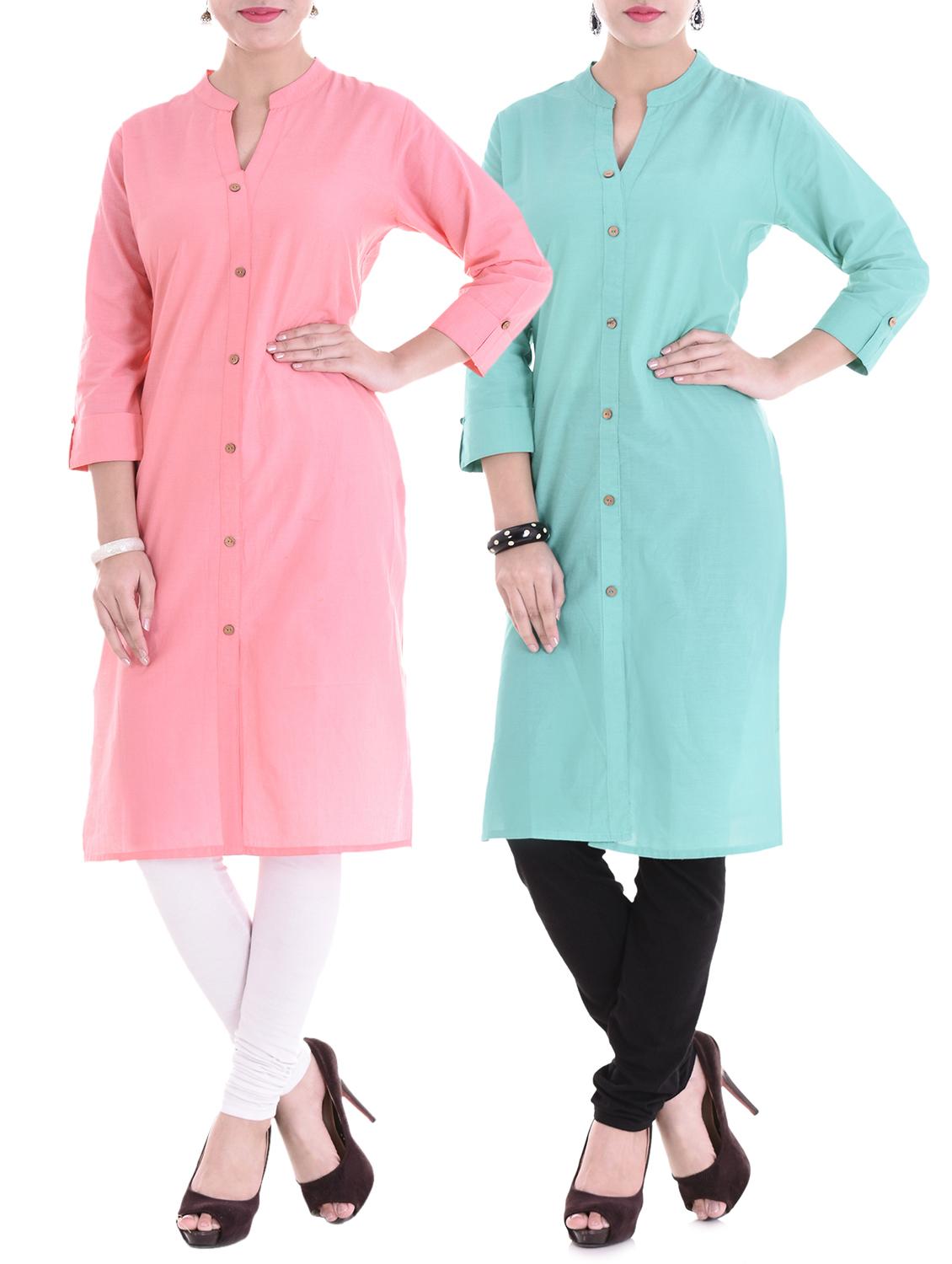 multi colored combos kurta - 15313112 - Zoom Image - 1