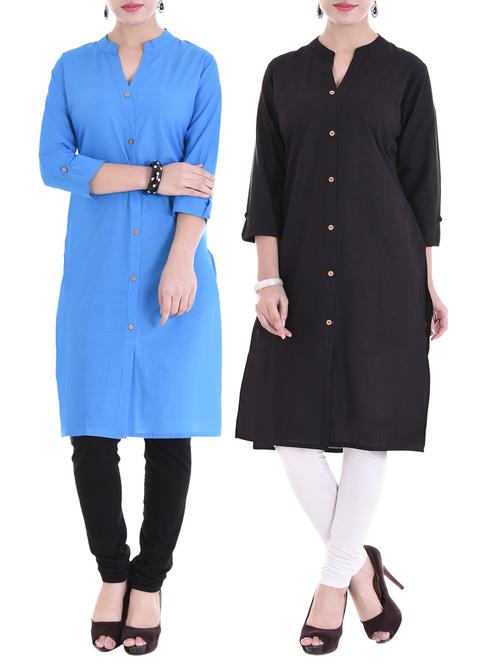 multi colored combos kurta - 15313113 - Standard Image - 1