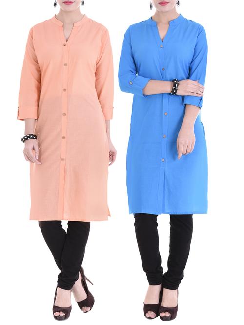 multi colored combos kurta - 15313117 - Standard Image - 1