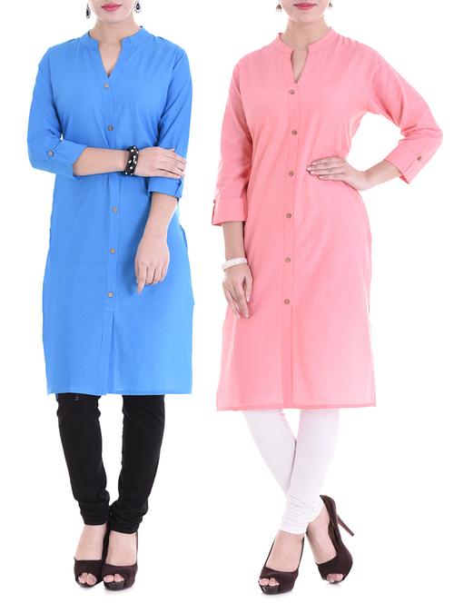multi colored combos kurta - 15313118 - Standard Image - 1