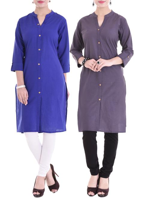 multi colored combos kurta - 15313124 - Standard Image - 1