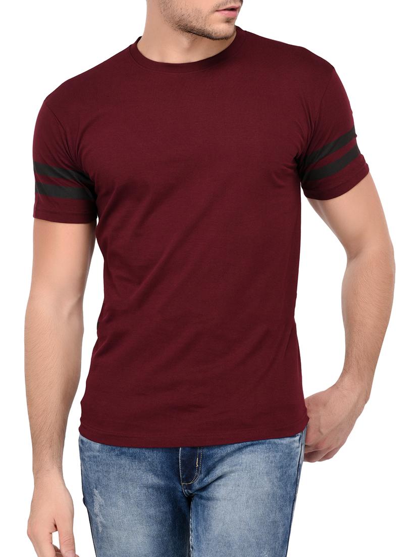 maroon cotton t-shirt - 15313793 - Zoom Image - 1