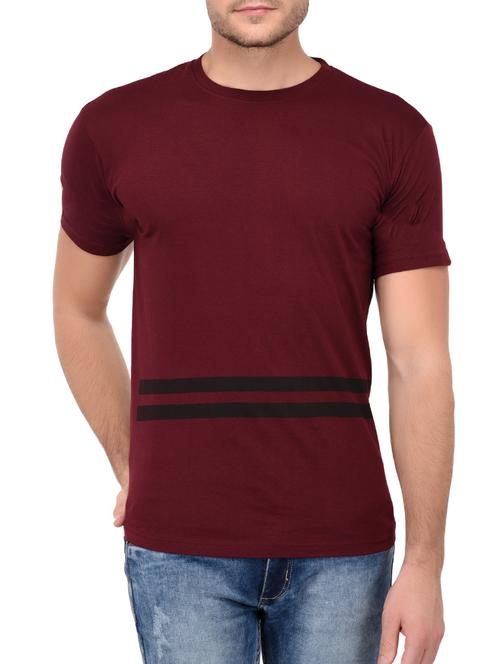 maroon cotton t-shirt - 15313799 - Standard Image - 1
