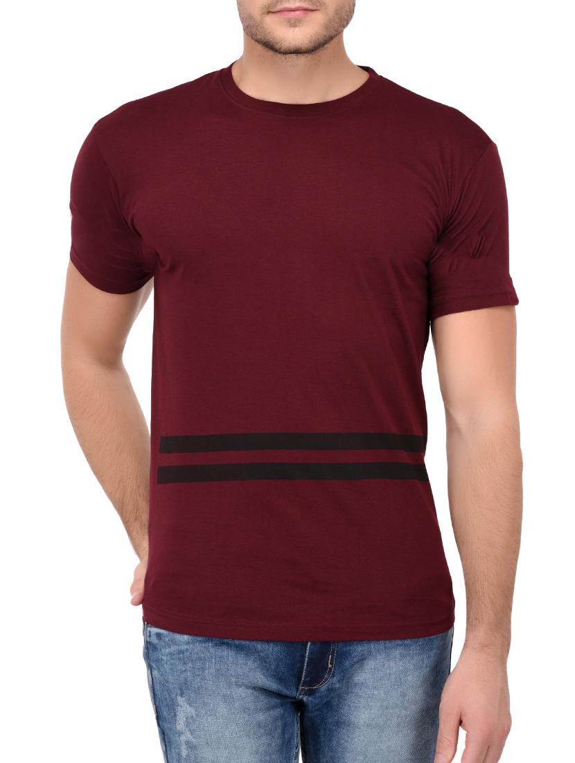 maroon cotton t-shirt - 15313799 - Zoom Image - 1