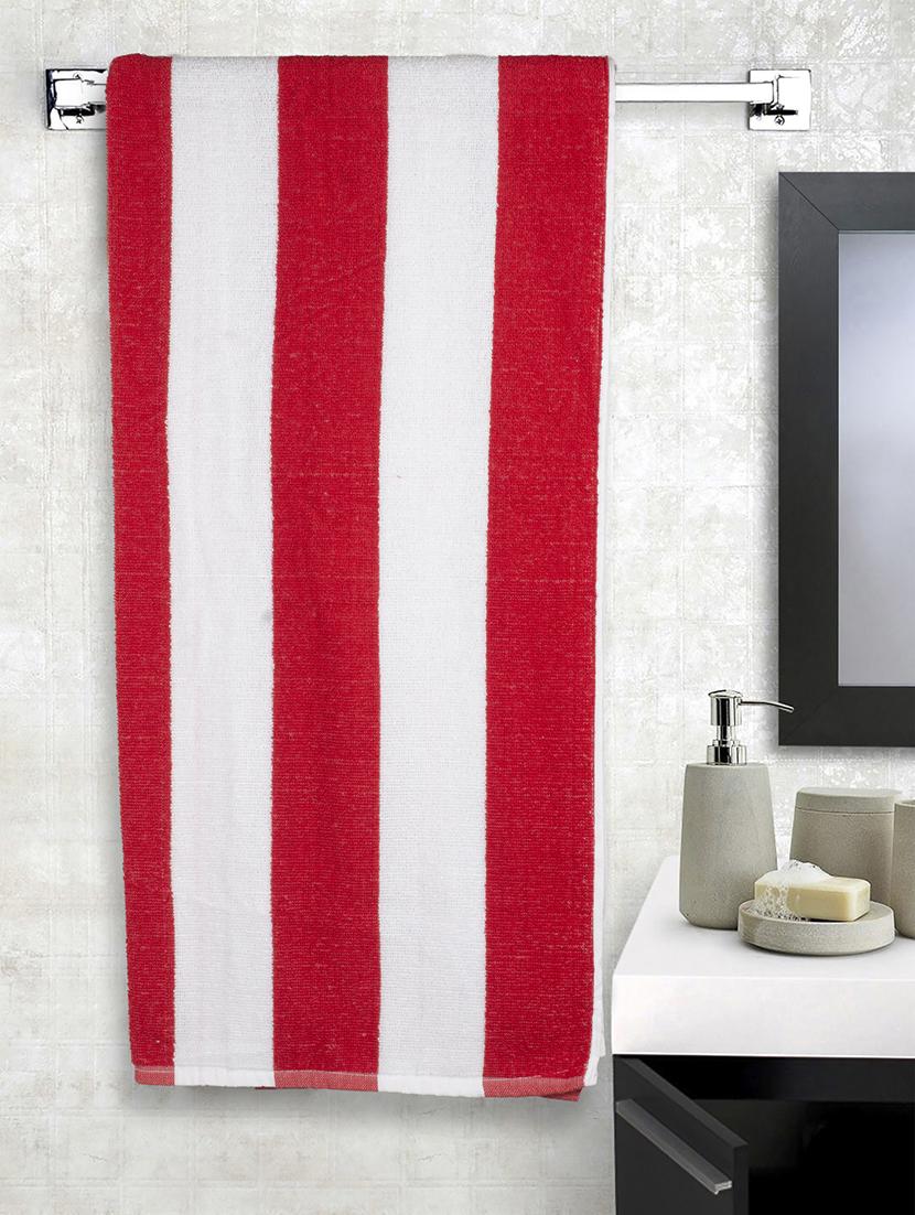 cotton stripe bath and pool towel : blue - 15314534 - Zoom Image - 1