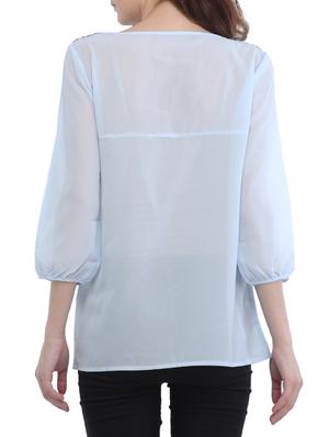 embellished detail solid top - 15315174 - Standard Image - 3