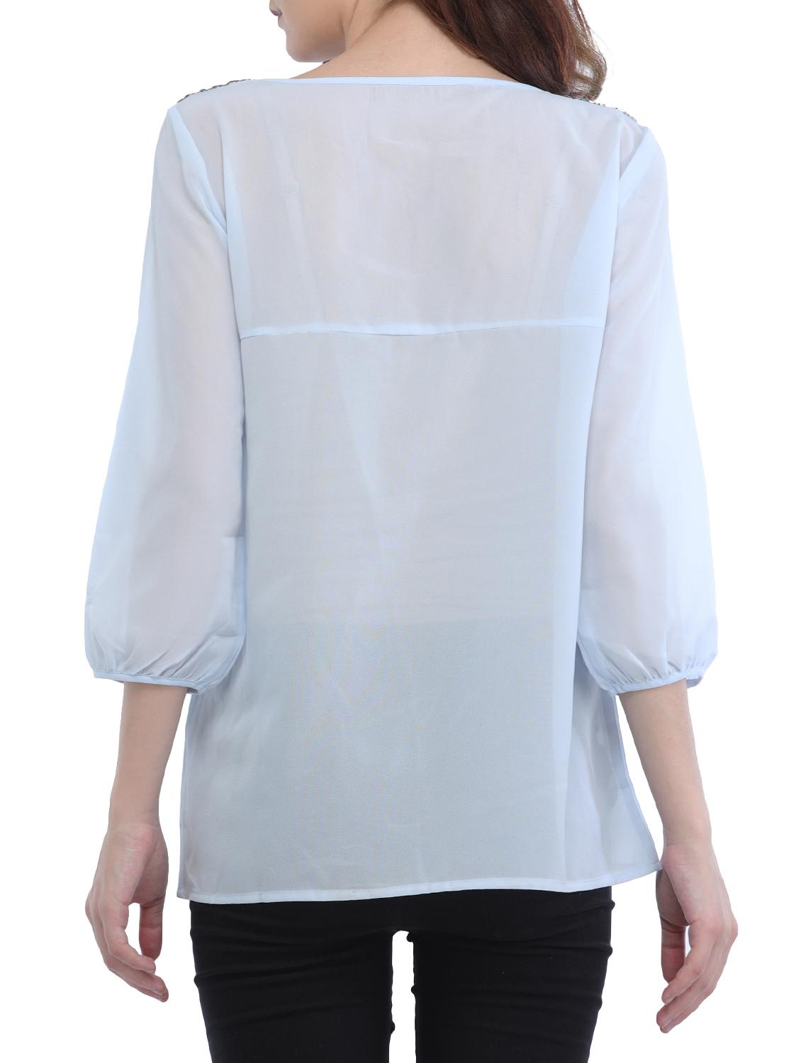 embellished detail solid top - 15315174 - Zoom Image - 3