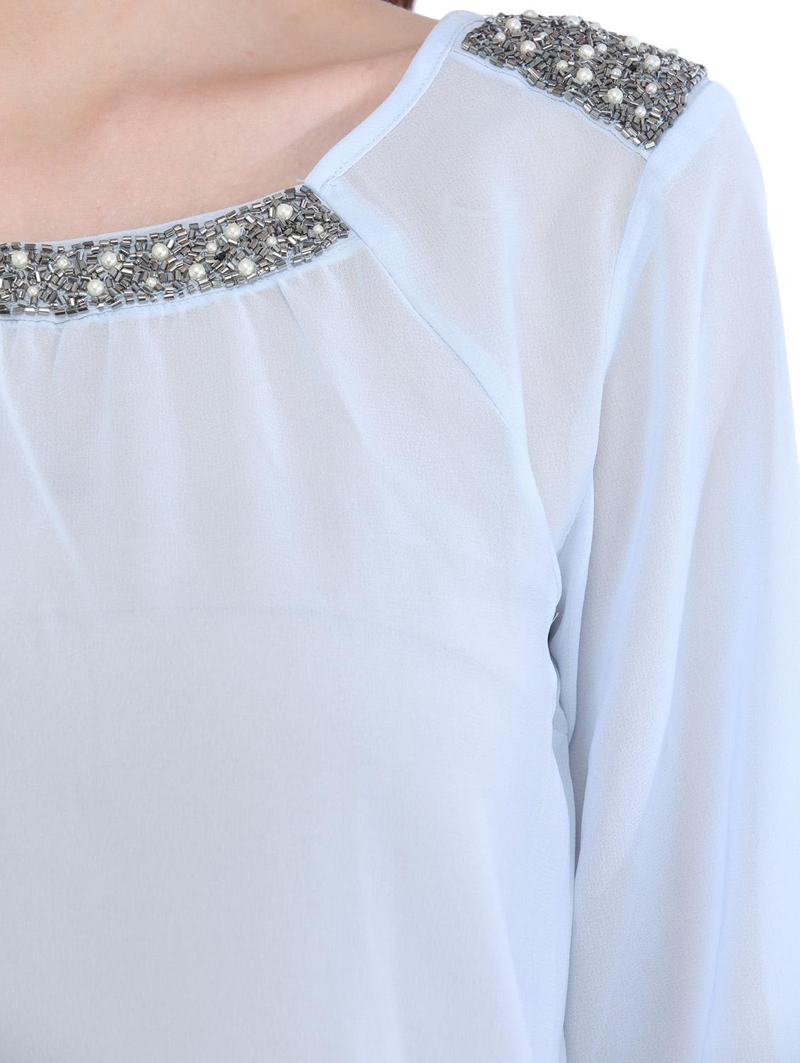 embellished detail solid top - 15315174 - Zoom Image - 4