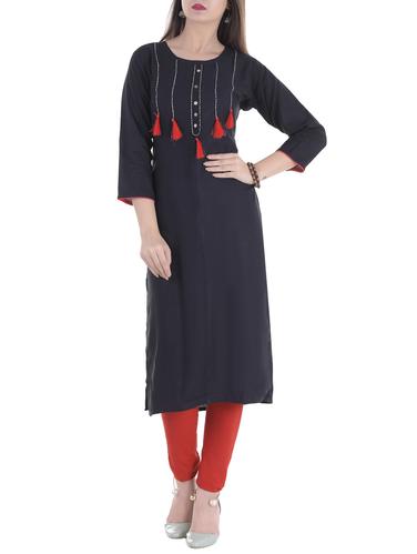 straight tassels kurta - 15315421 - Very Small Image - 1