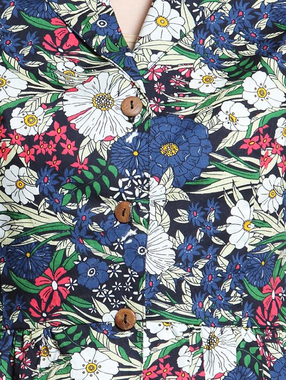 a-line floral button down dress - 15315478 - Zoom Image - 4