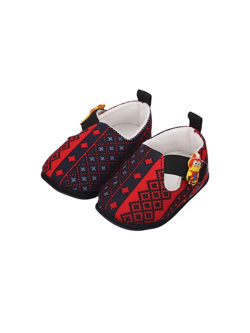 red fabric bootie - 15315606 - Standard Image - 1