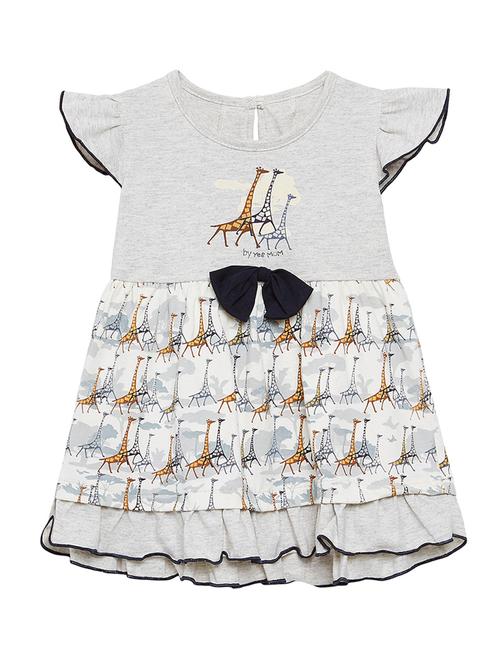 grey cotton frock - 15315802 - Standard Image - 1