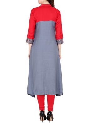 a-line printed kurta - 15315823 - Standard Image - 3