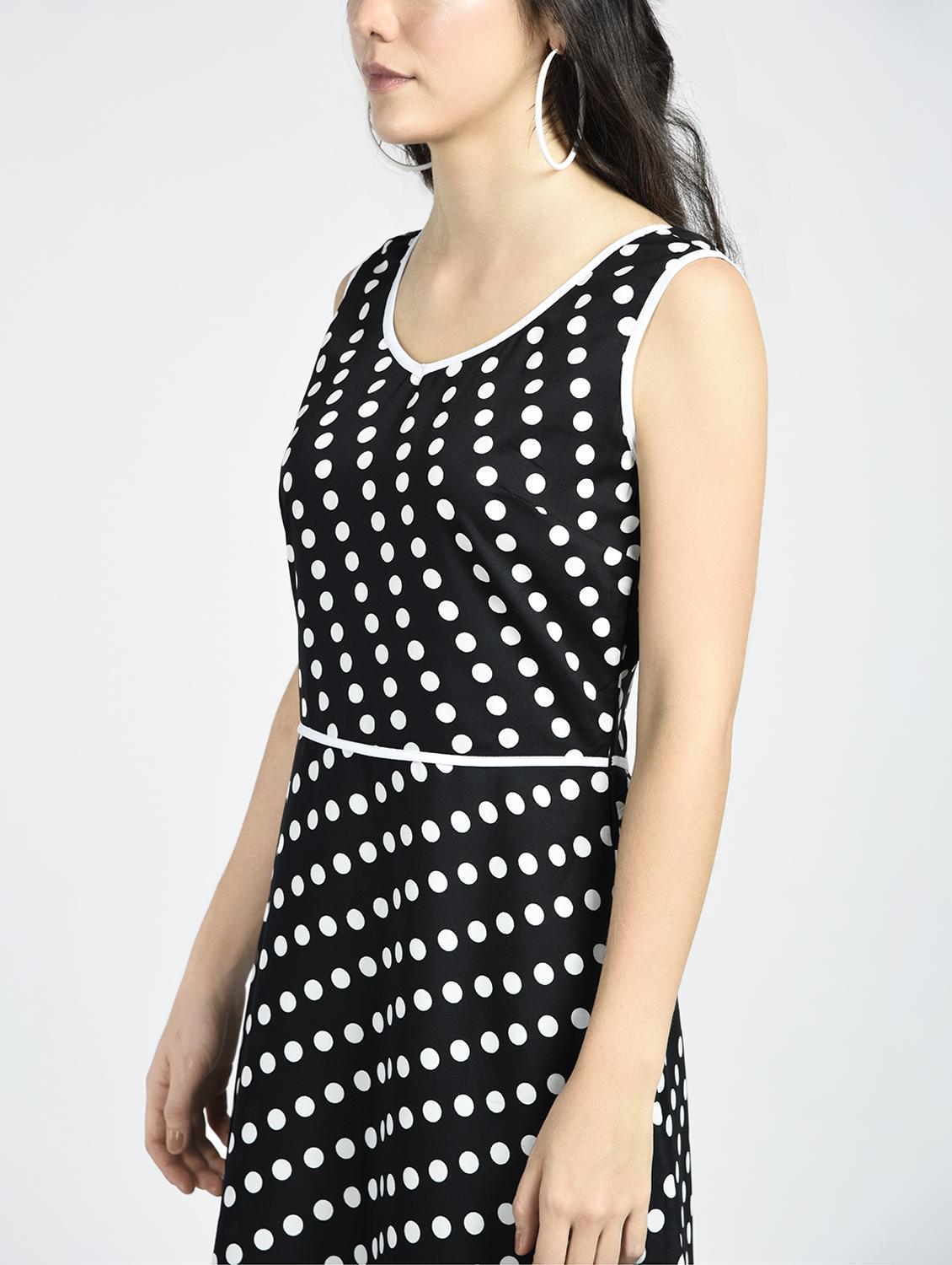 polka dot belted maxi dress - 15316368 - Zoom Image - 3
