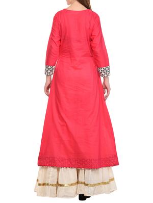 pink a-line kurta - 15316417 - Standard Image - 3