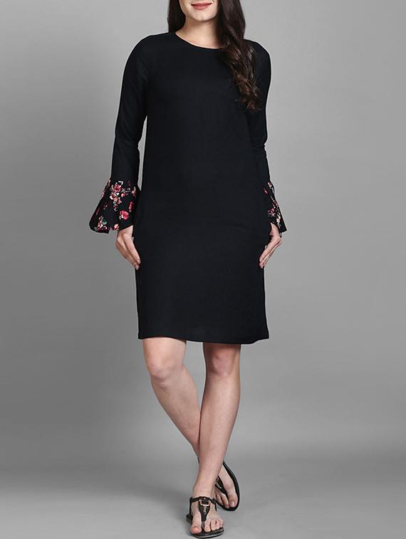 floral panel sleeve detail shift dress - 15316745 - Zoom Image - 1