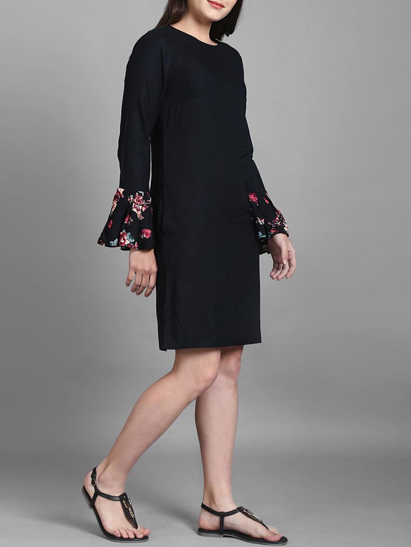 floral panel sleeve detail shift dress - 15316745 - Zoom Image - 2