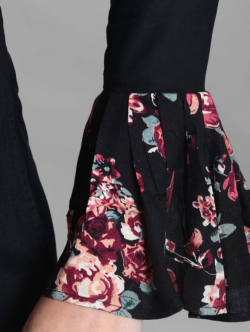 floral panel sleeve detail shift dress - 15316745 - Zoom Image - 4