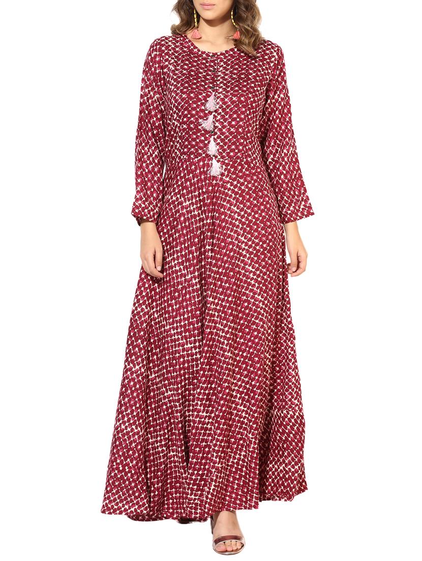 flared tassels kurta - 15317002 - Zoom Image - 1