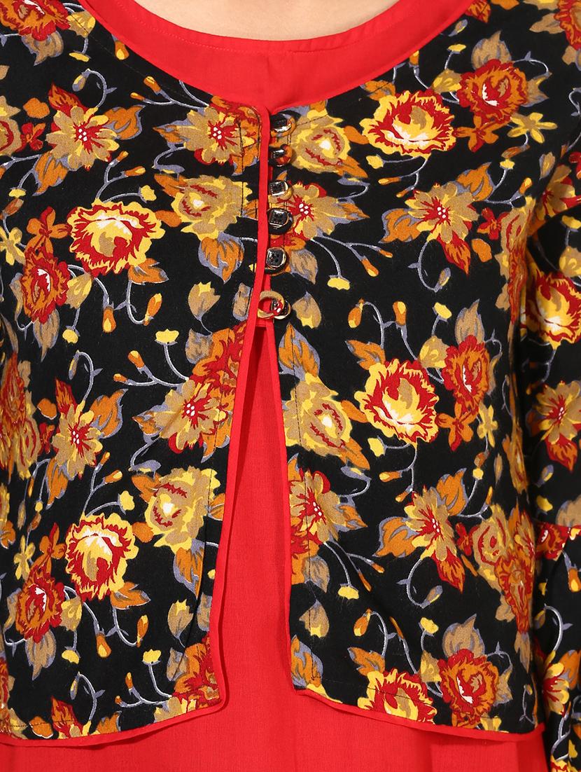 straight bell sleeves kurta - 15317040 - Zoom Image - 5