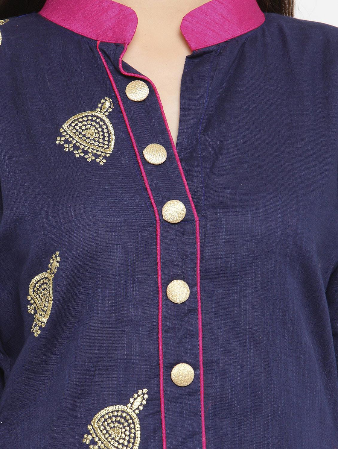 embroidered unstitched straight pant suit - 15317603 - Zoom Image - 4