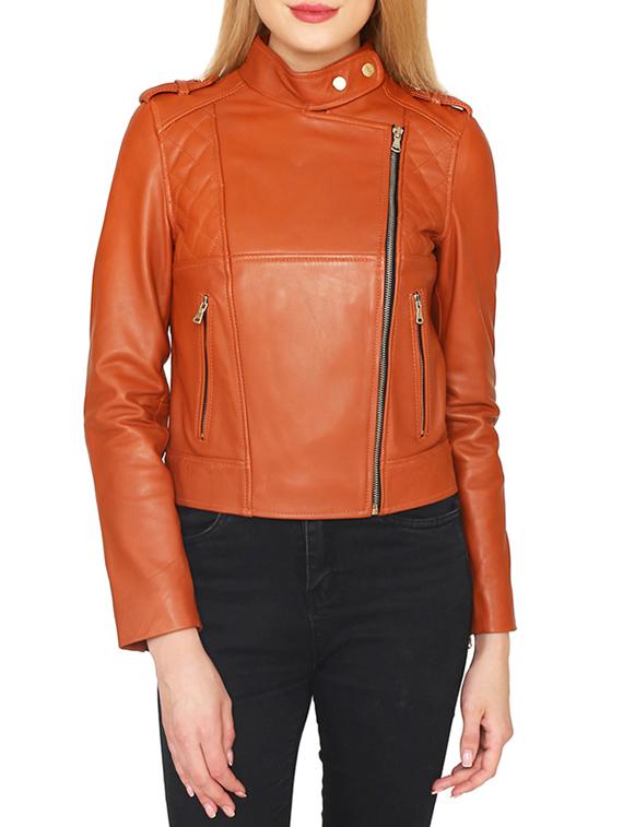 brown leatherette jacket - 15318014 - Zoom Image - 1