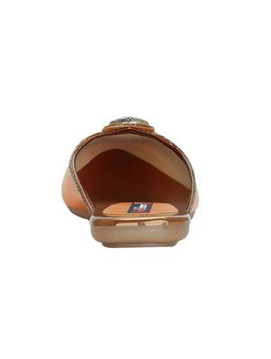 orange mules jutis & mojari - 15318640 - Standard Image - 3