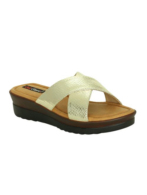 gold flat forms sandals - 15318664 - Standard Image - 1