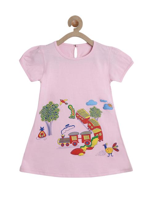 pink cotton frock - 15318705 - Standard Image - 1