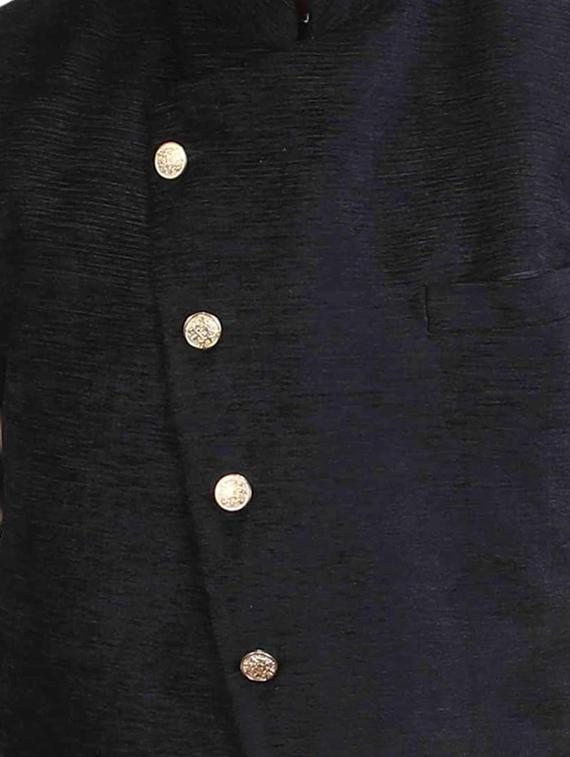 black velvet nehru jacket - 15318805 - Zoom Image - 4