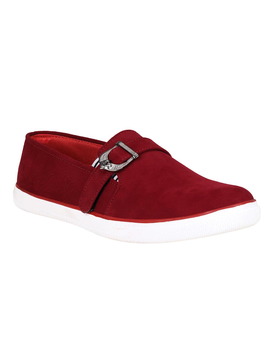 maroon suede casual slipon - 15318848 - Zoom Image - 1