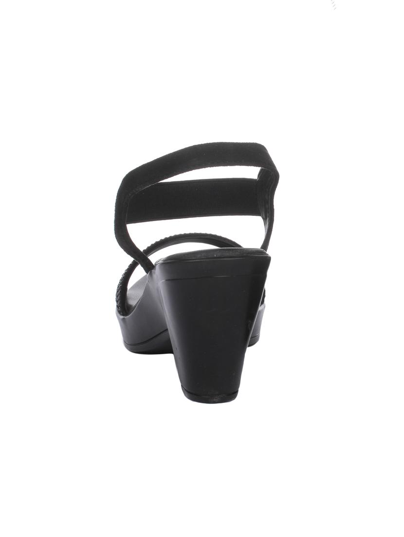 black faux leather back strap sandals - 15318876 - Zoom Image - 3