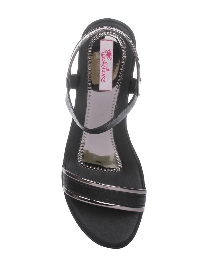 black faux leather back strap sandals - 15318878 - Zoom Image - 4
