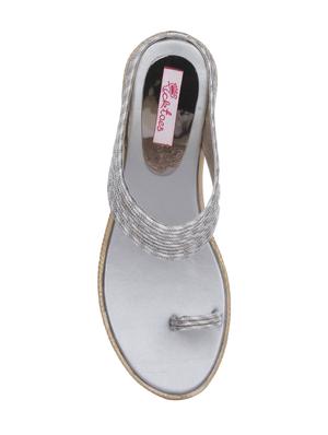 silver one toe wedge - 15318917 - Standard Image - 4